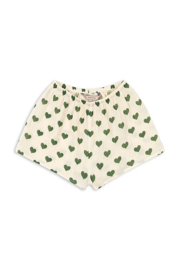 Шорти дитячі бавовняні Konges Sløjd COCO MINI SHORTS GOTS колір бежевий