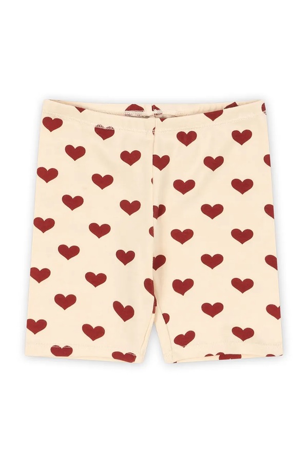 Шорти дитячі з бавовною Konges Sløjd BASIC SHORT LEGGINGS GOTS колір бежевий