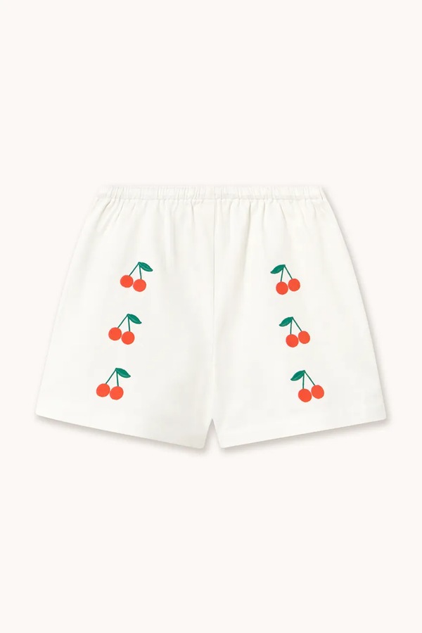 Дитячі бавовняні шорти Tinycottons MINI CHERRIES TWILL SHORTS колір білий