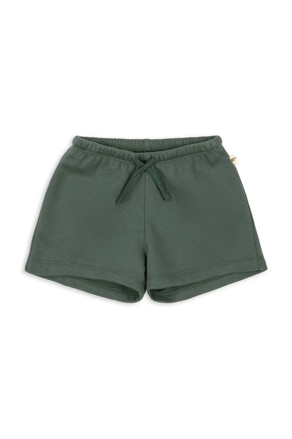 Трикотажні шорти дитячі з бавовною Konges Sløjd LOU SWEAT SHORTS OCS колір зелений