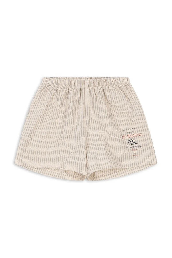 Шорти дитячі з бавовною Konges Sløjd ELLIOT SHORTS GOTS колір бежевий