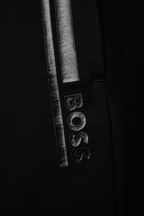 Трикотажні шорти чоловічі бавовняні BOSS Authentic Shorts колір чорний фото 4
