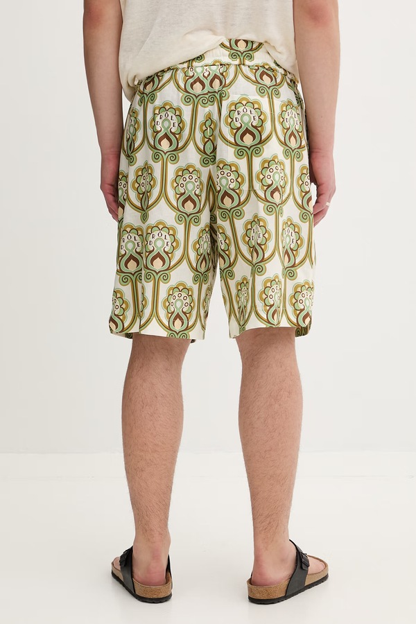 Шорти чоловічі з льоном Drôle de Monsieur Short Tapisserie Florale Lin колір зелений фото 2