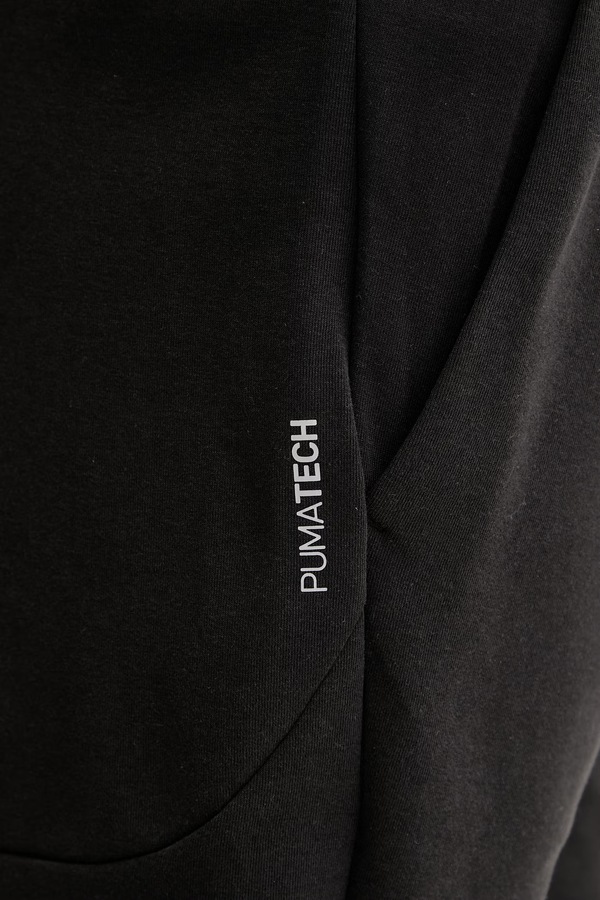 Трикотажні шорти чоловічі з бавовною Puma tech колір чорний фото 4