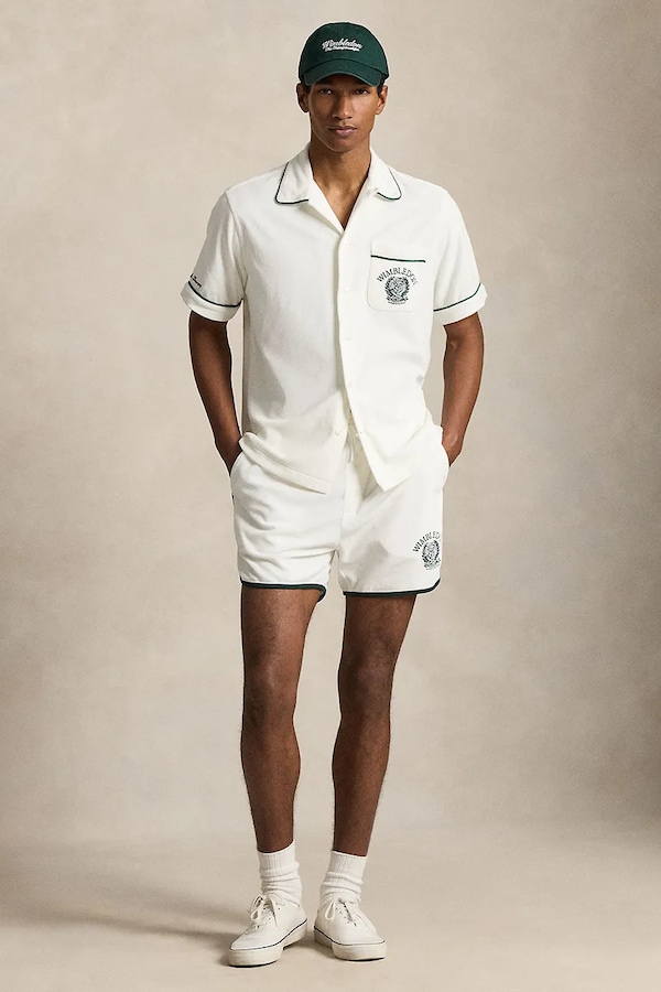 Шорти чоловічі бавовняні Polo Ralph Lauren Wimbledon колір білий фото 2