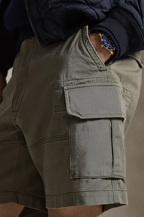 Шорти cargo чоловічі бавовняні Polo Ralph Lauren колір сірий фото 4
