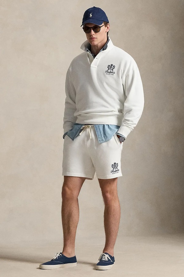 Шорты мужские с хлопком Polo Ralph Lauren цвет серый фото 2