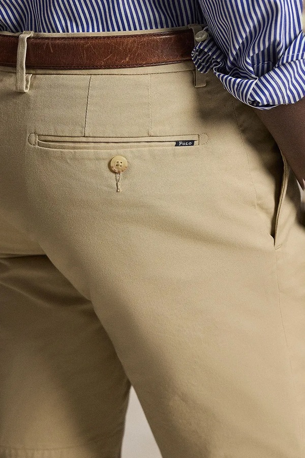 Шорти chino чоловічі бавовняні Polo Ralph Lauren колір коричневий фото 4