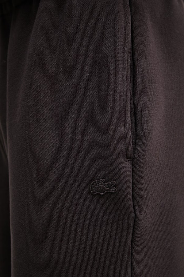 Трикотажні шорти чоловічі бавовняні Lacoste колір коричневий фото 4