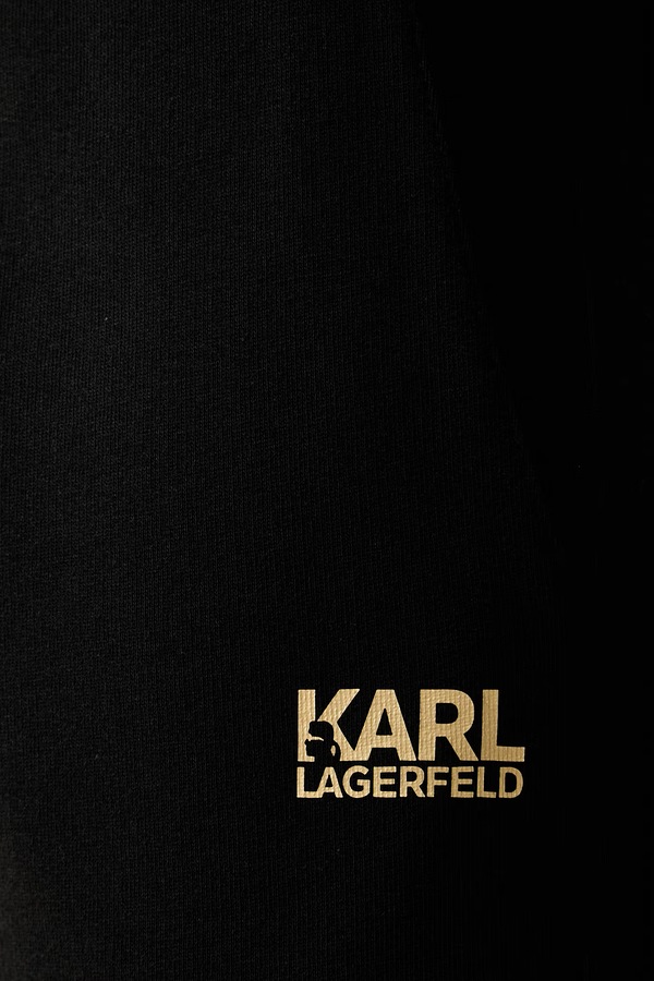 Трикотажні шорти чоловічі бавовняні Karl Lagerfeld колір чорний фото 4