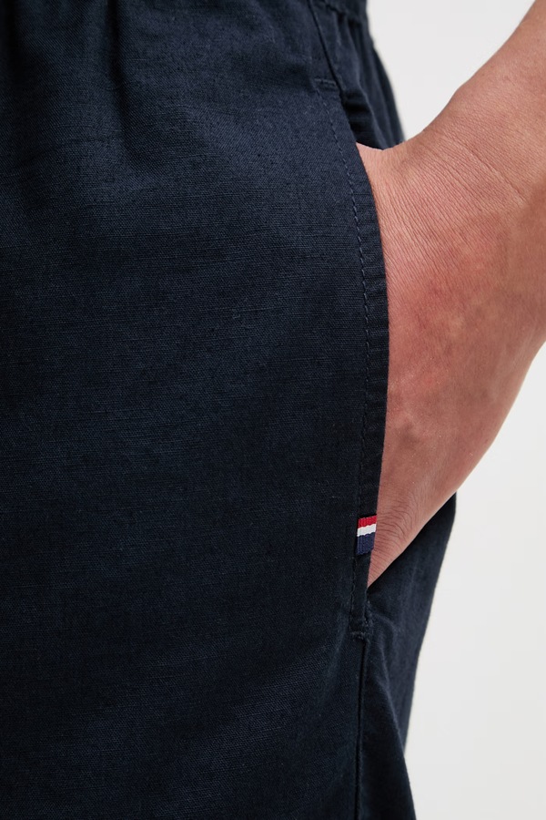 Шорти з додаванням льону U.S. Polo Assn. LINEN DECK колір синій фото 4