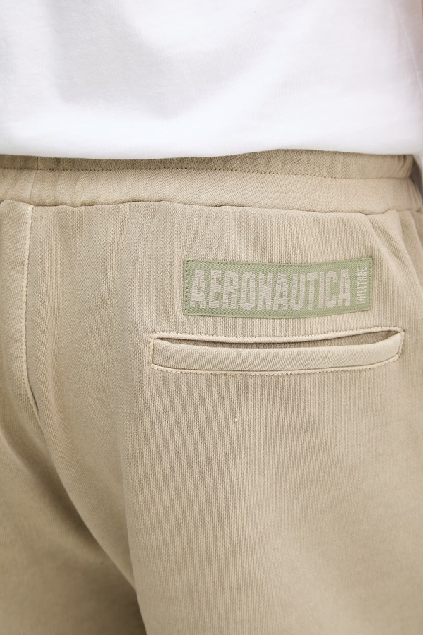 Шорти чоловічі бавовняні Aeronautica Militare колір бежевий фото 4