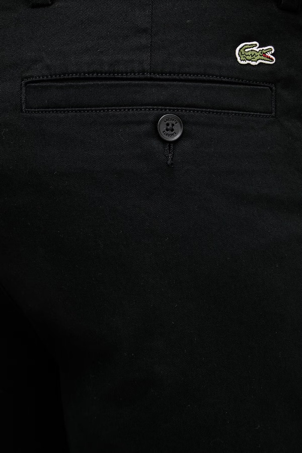 Шорти чоловічі Lacoste колір чорний фото 4