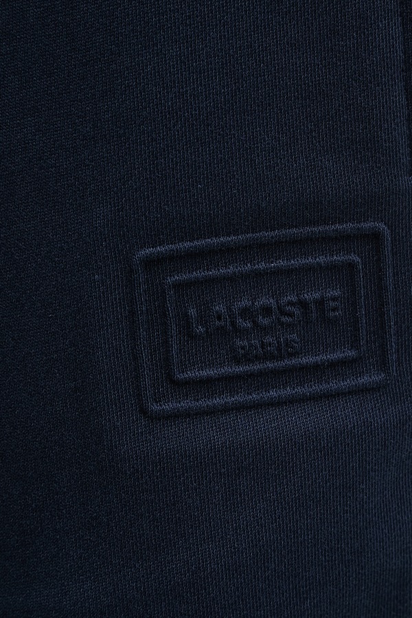 Трикотажні шорти чоловічі бавовняні Lacoste колір темно-синій фото 4