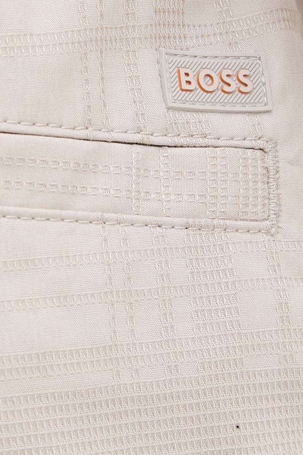 Шорти chino чоловічі бавовняні BOSS Orange колір бежевий фото 4