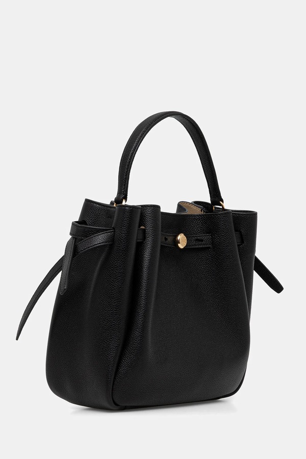 Кожаная сумочка Tory Burch Romy цвет черный