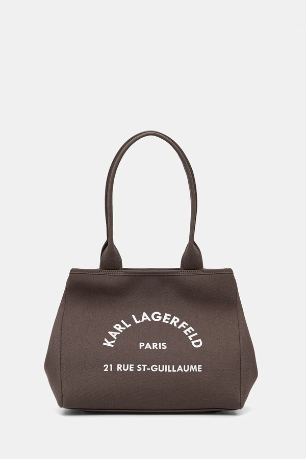 Сумочка жіноча бавовняна Karl Lagerfeld K/RSG колір коричневий