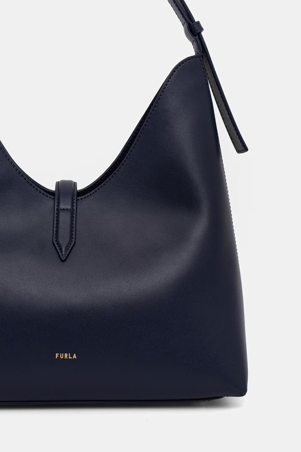 Сумочка жіноча шкіряна Furla Goccia M колір темно-синій фото 2