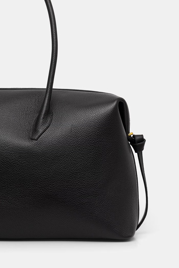 Сумочка жіноча шкіряна Yuzefi BRIOCHE WEEKENDER колір чорний фото 4