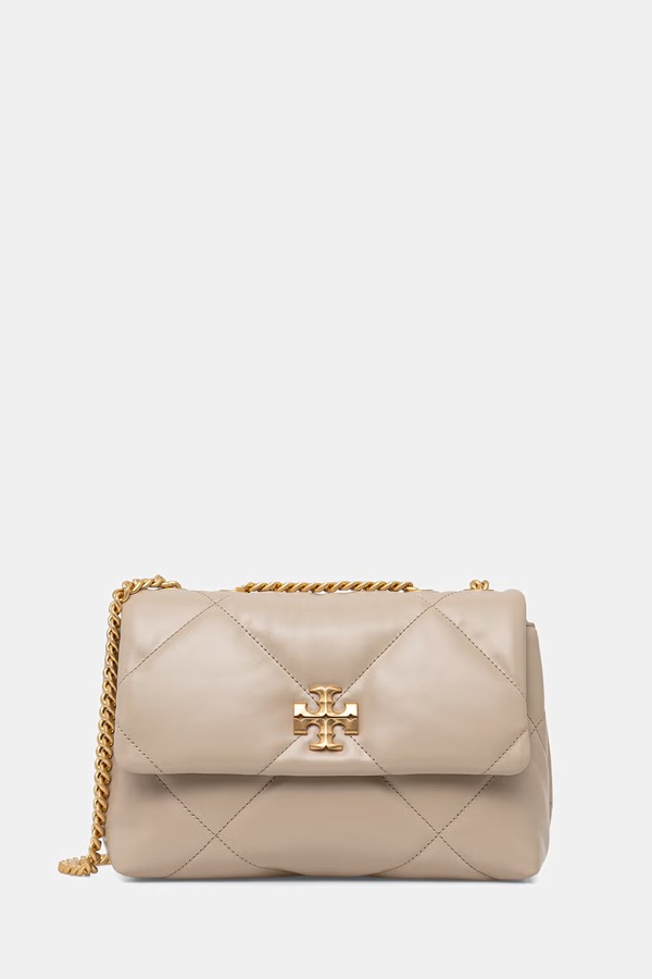 Сумочка жіноча шкіряна Tory Burch Kira колір бежевий
