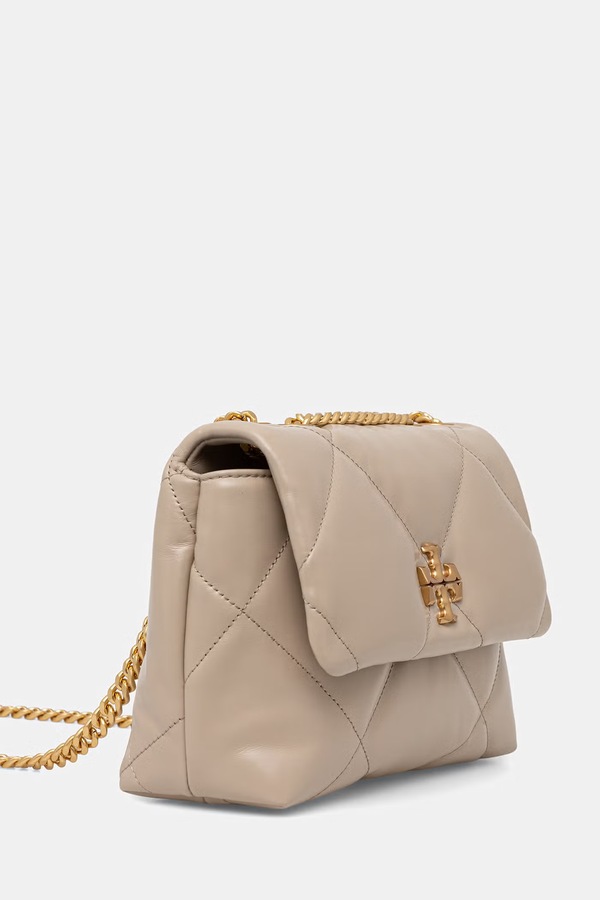 Сумочка жіноча шкіряна Tory Burch Kira колір бежевий фото 2