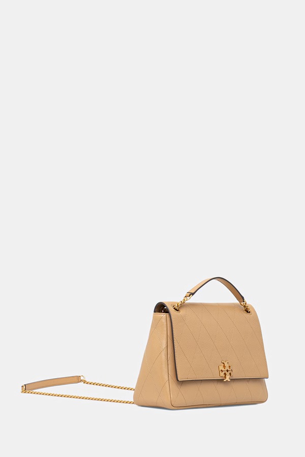 Сумка крос-боді жіноча шкіряна Tory Burch Charlie колір бежевий