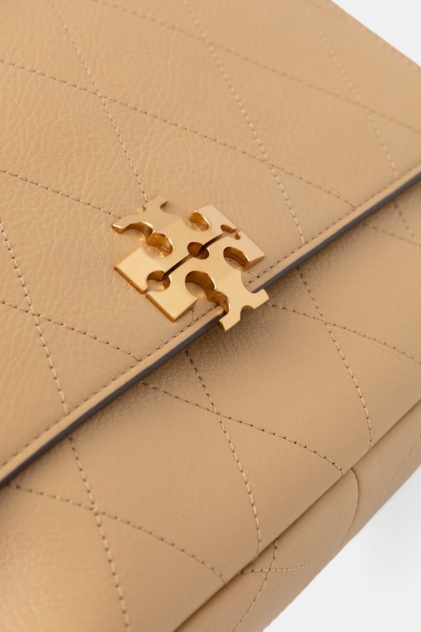 Сумка крос-боді жіноча шкіряна Tory Burch Charlie колір бежевий фото 4