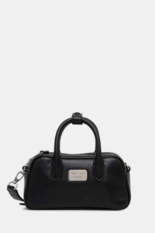 Шкіряна сумочка Emporio Armani колір чорний