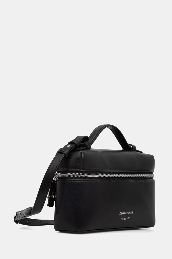 Сумка крос-боді жіноча шкіряна Emporio Armani колір чорний