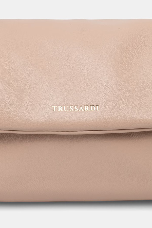 Сумка-шопер жіноча шкіряна Trussardi колір рожевий фото 4