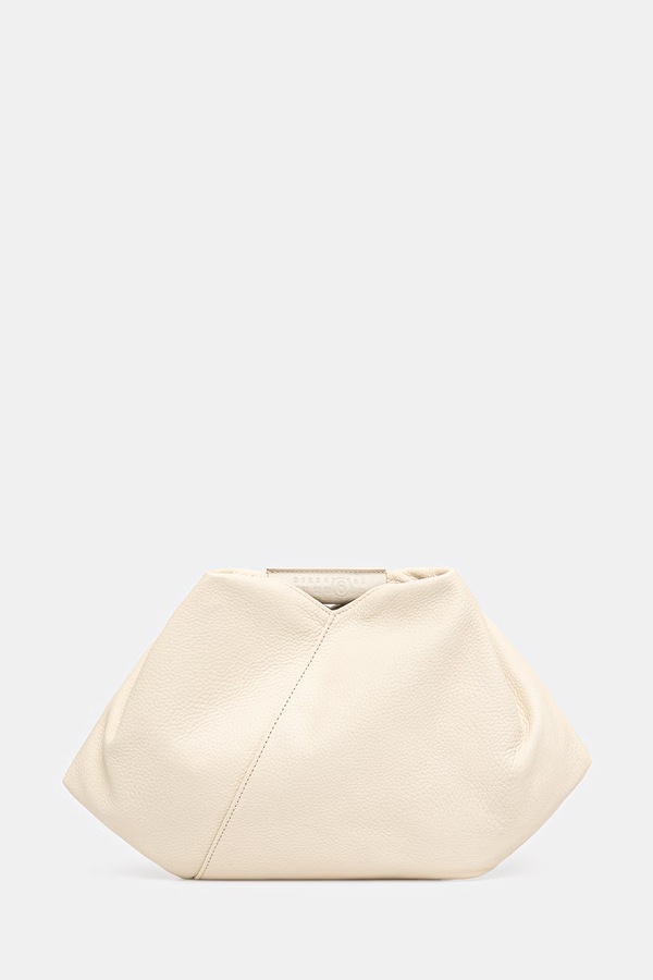 Шкіряна сумочка MM6 Maison Margiela колір бежевий