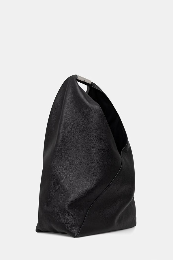 Сумка-тоут жіноча шкіряна MM6 Maison Margiela колір чорний