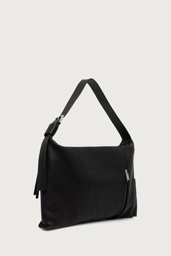 Сумочка жіноча шкіряна AllSaints ALBA колір чорний фото 2
