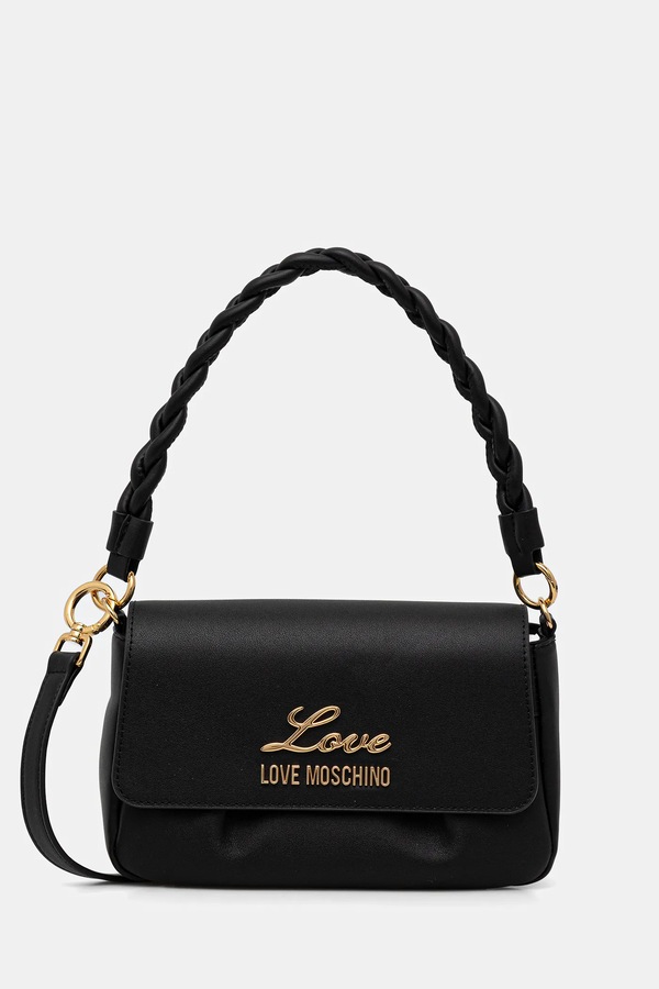 Кожаная сумочка Love Moschino цвет черный
