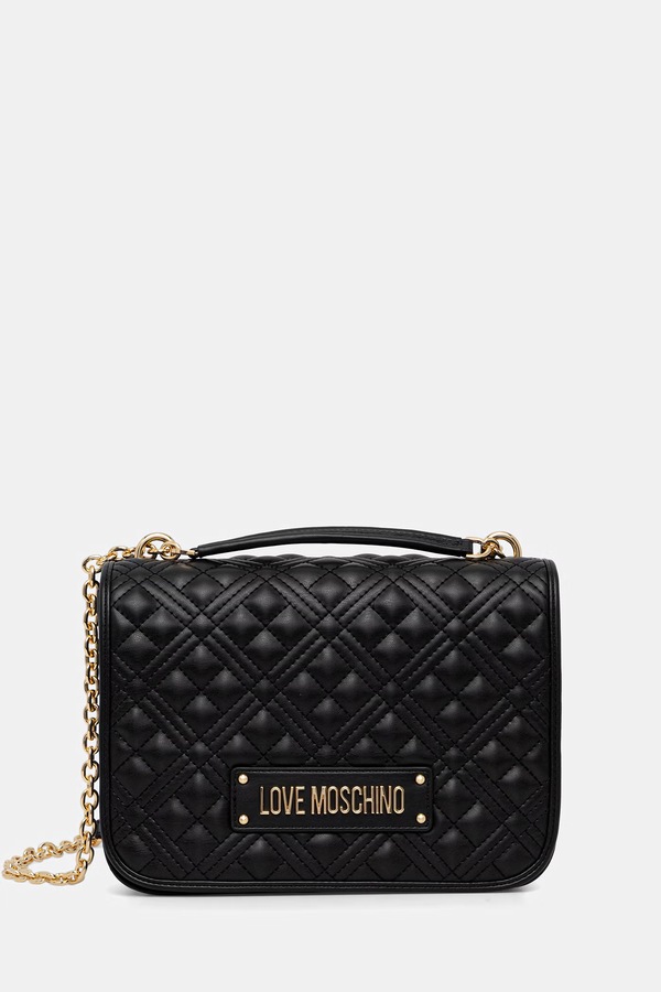Сумка крос-боді жіноча зі штучної шкіри Love Moschino колір чорний