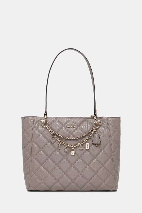 Сумка-шопер жіноча Guess LIBBY колір бежевий
