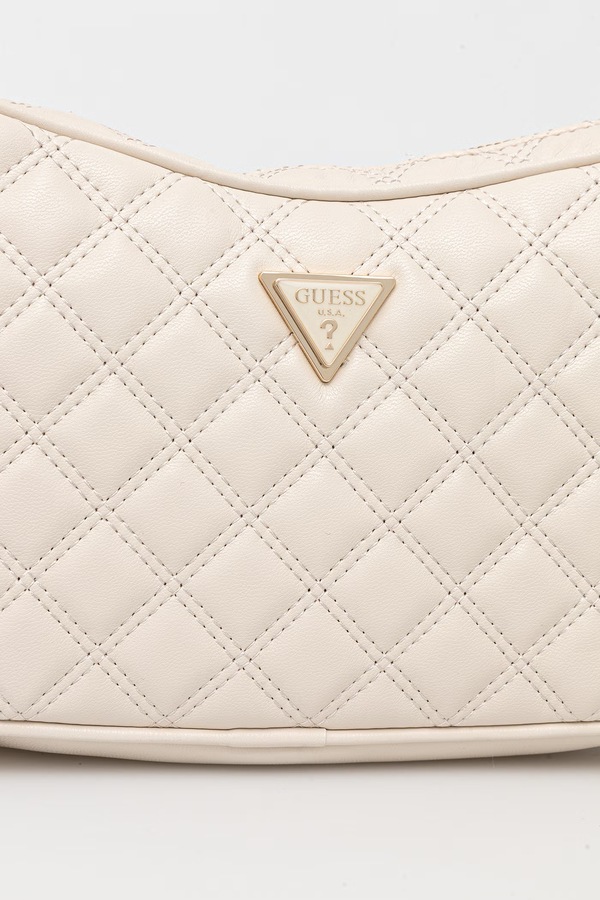 Сумка baguette жіноча зі штучної шкіри Guess GIULLY колір бежевий фото 4