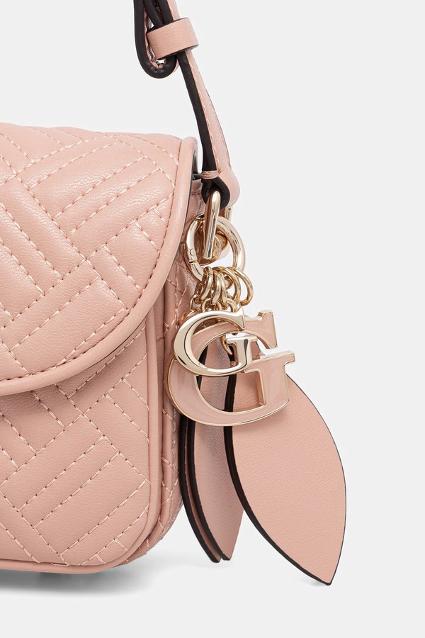 Сумка baguette жіноча зі штучної шкіри Guess SALLY колір рожевий фото 4