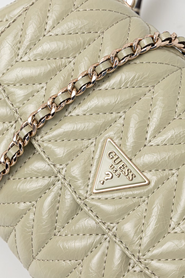 Сумка baguette жіноча зі штучної шкіри Guess CHERYL колір зелений фото 4
