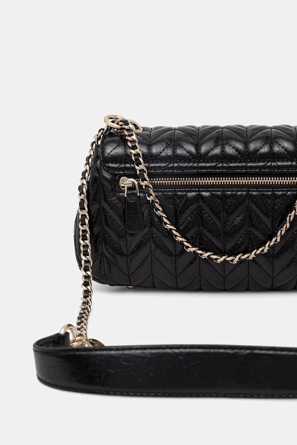 Сумка baguette жіноча зі штучної шкіри Guess CHERYL колір чорний фото 2