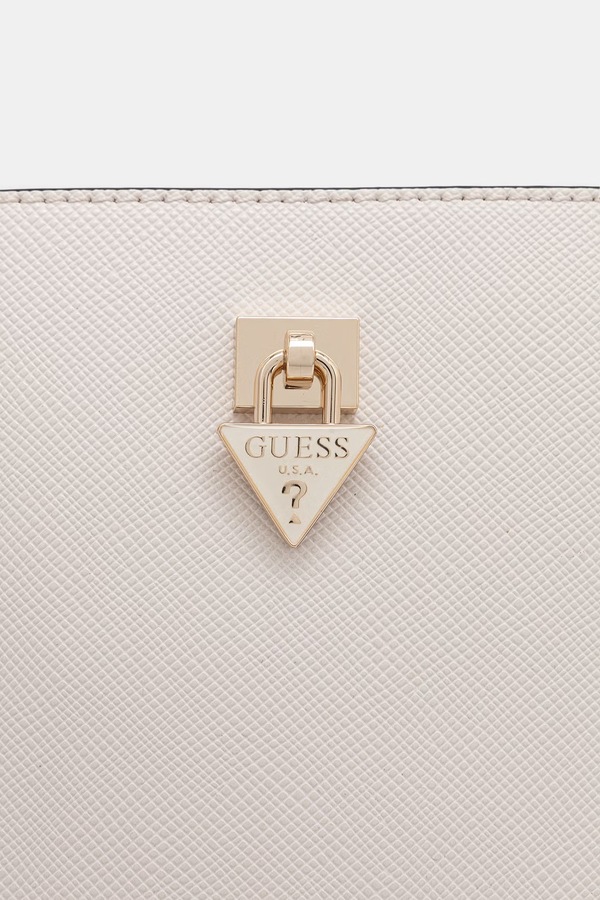 Сумка крос-боді жіноча зі штучної шкіри Guess PATSIE колір бежевий фото 4