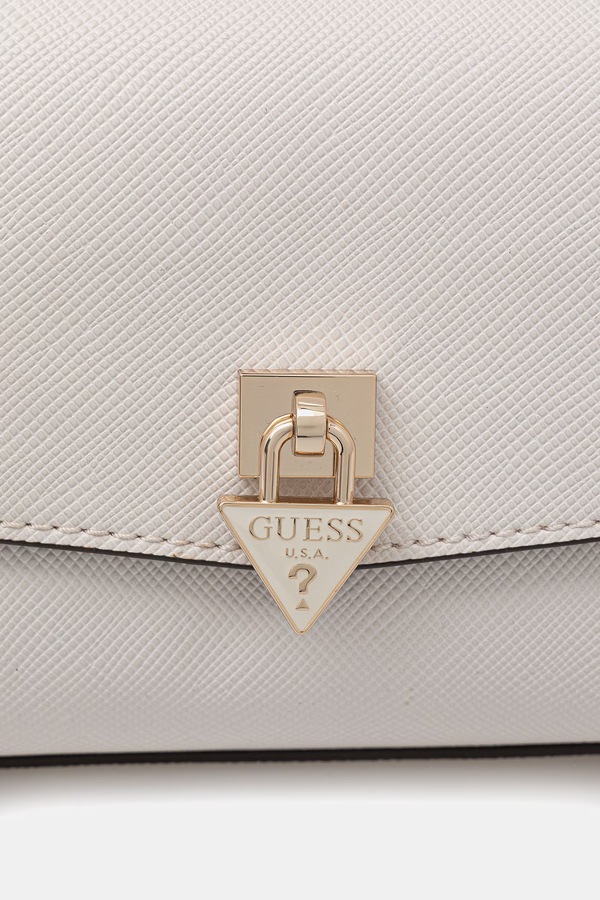Сумка-листоноша жіноча зі штучної шкіри Guess PATSIE колір білий фото 4
