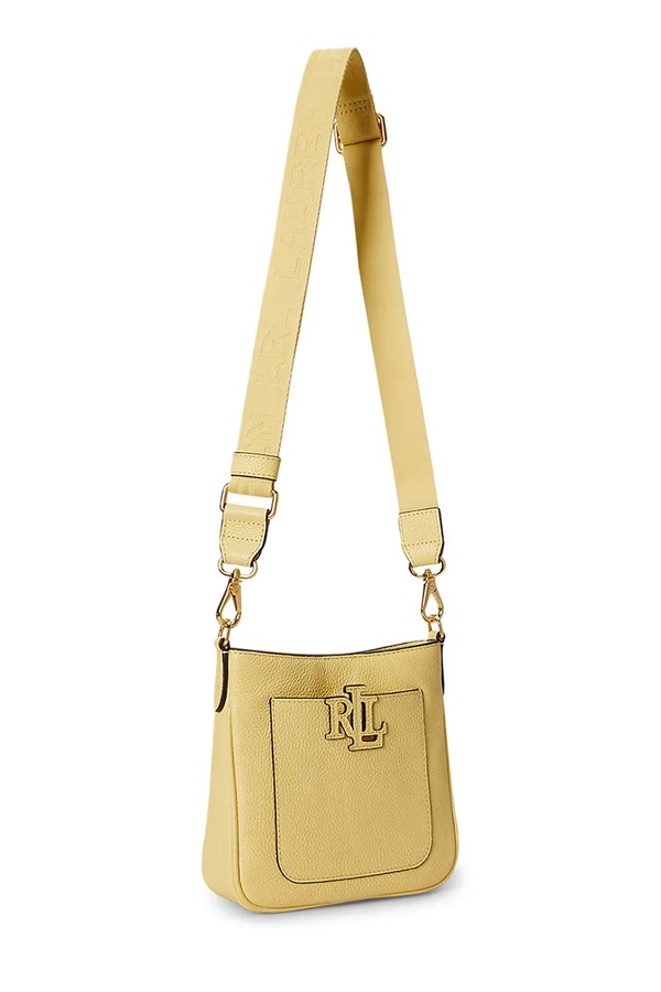 Сумка кросс-боди женская кожаная Lauren Ralph Lauren цвет желтый фото 2