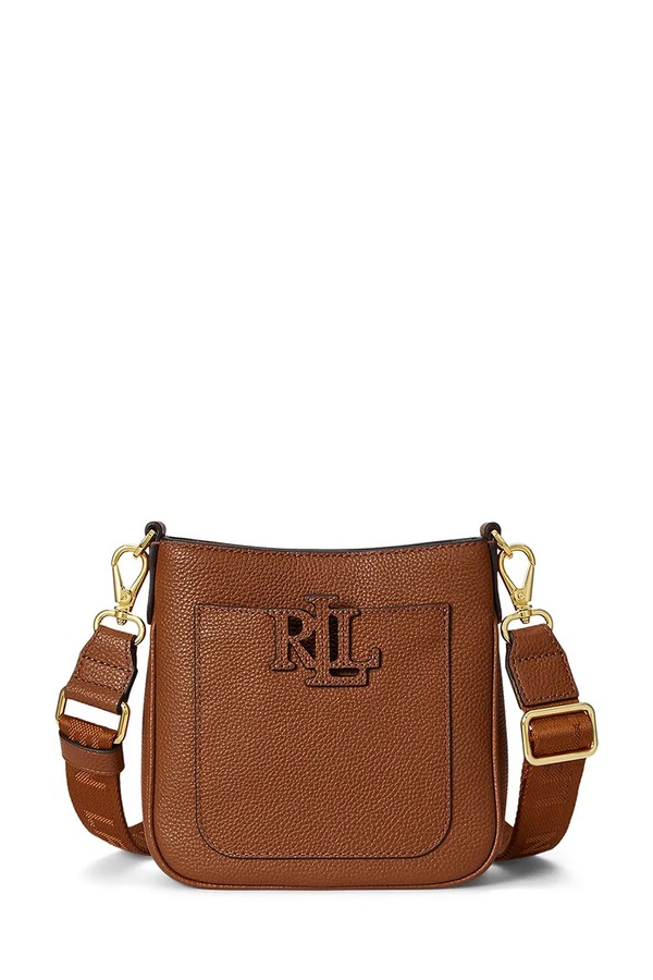 Сумка крос-боді жіноча шкіряна Lauren Ralph Lauren колір коричневий