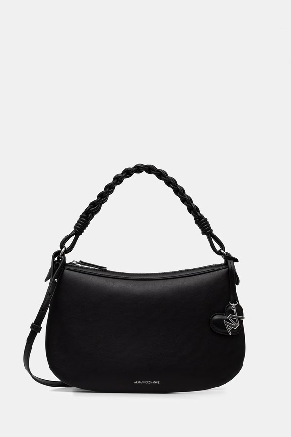 Сумочка жіноча зі штучної шкіри Armani Exchange колір чорний
