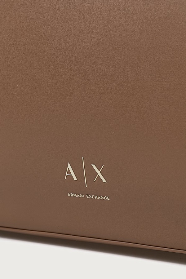 Сумка-тоут жіноча зі штучної шкіри Armani Exchange колір бежевий фото 4