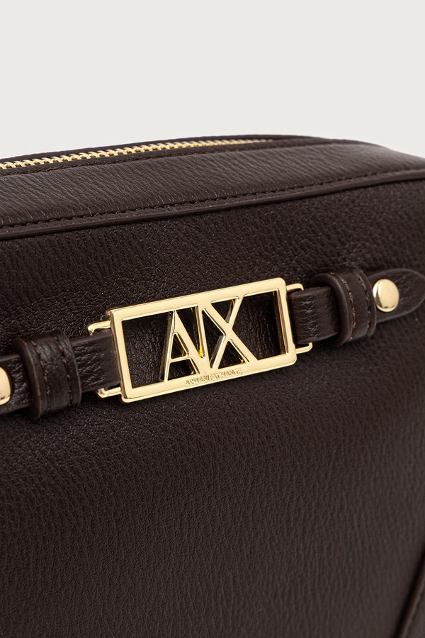 Сумка крос-боді жіноча зі штучної шкіри Armani Exchange колір коричневий фото 4