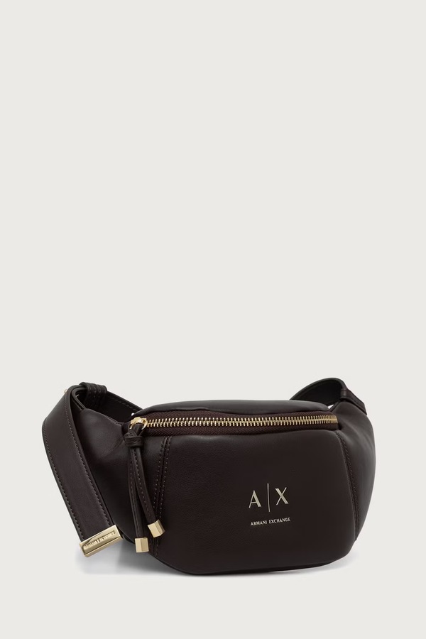 Бананка жіноча зі штучної шкіри Armani Exchange колір коричневий