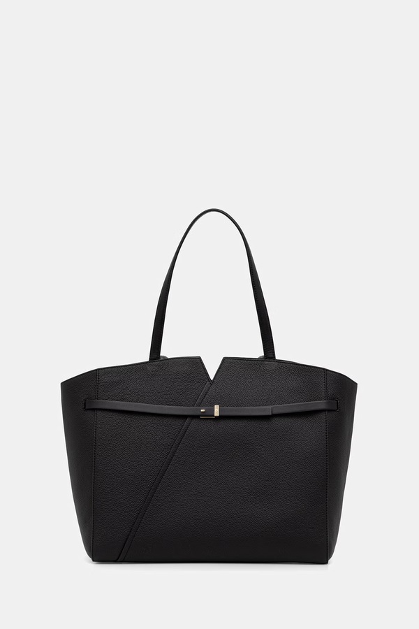 Сумка-шопер женская кожаная BOSS REVERS TOTE цвет черный