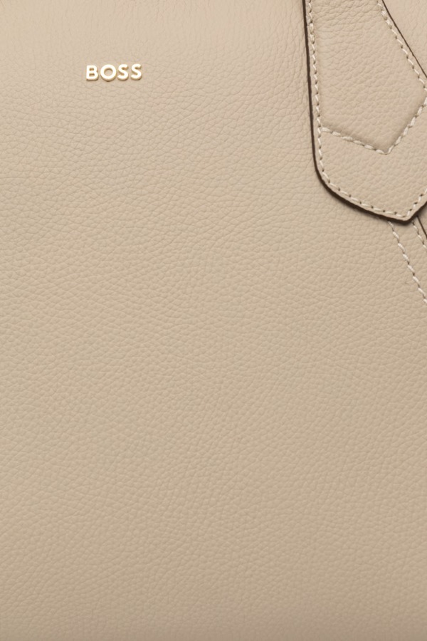 Сумка-тоут жіноча зі штучної шкіри BOSS Lenah Zip Tote M колір бежевий фото 4